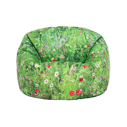 Nature Summer Meadow Print Bean Bag