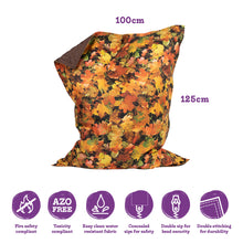 Nature Autumn Leaves Print Floor Cushion