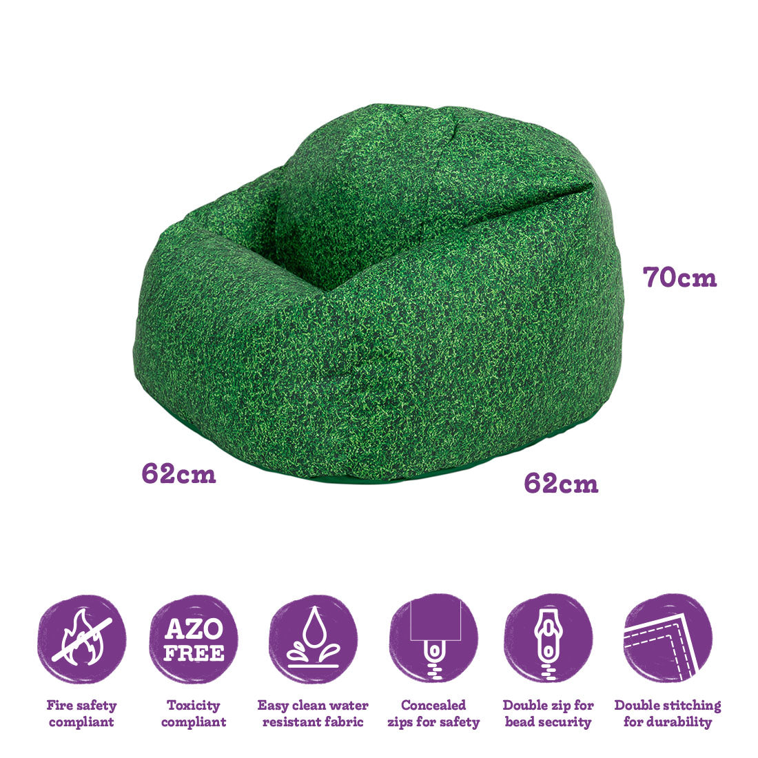 Nature Grass Print Bean Bag