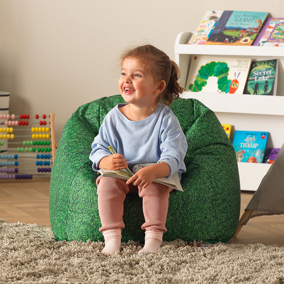 Nature Grass Print Bean Bag