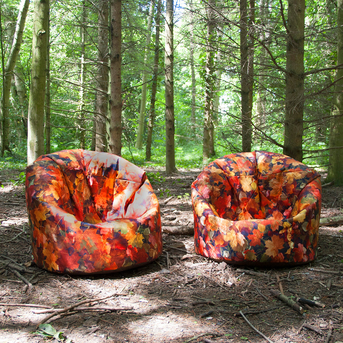 Nature Autumn Leaves Print Bean Bag