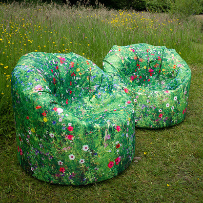 Nature Summer Meadow Print Bean Bag