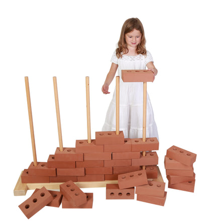 Wooden Foam Brick Stand