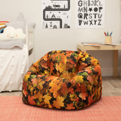 Nature Autumn Leaves Print Bean Bag