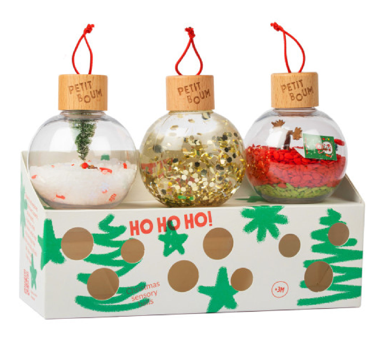 Petit Boum Sensory Toy Christmas Sensory Baubles