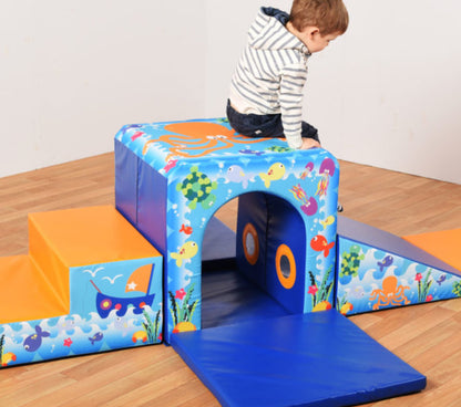 Soft Tunnel Climber Soft Play Set With Mats