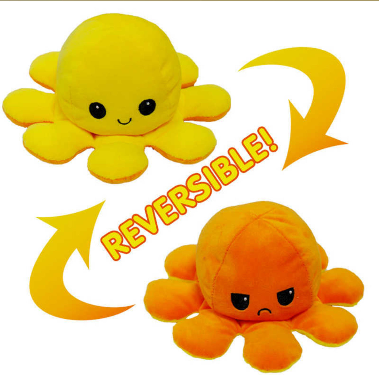 REVERSIBLE PLUSH OCTOPUS 20CM