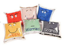 Hide & Reveal Emotions Cushions (with flip sequin covers)(set of 6) - SENsory Toys4U