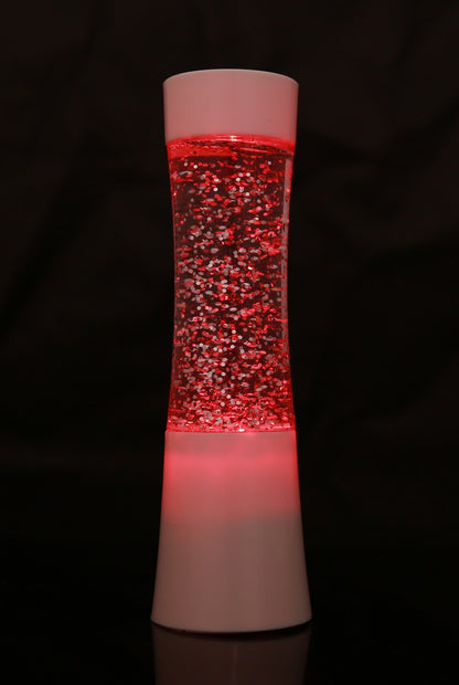 White shake and shine glitter lamp