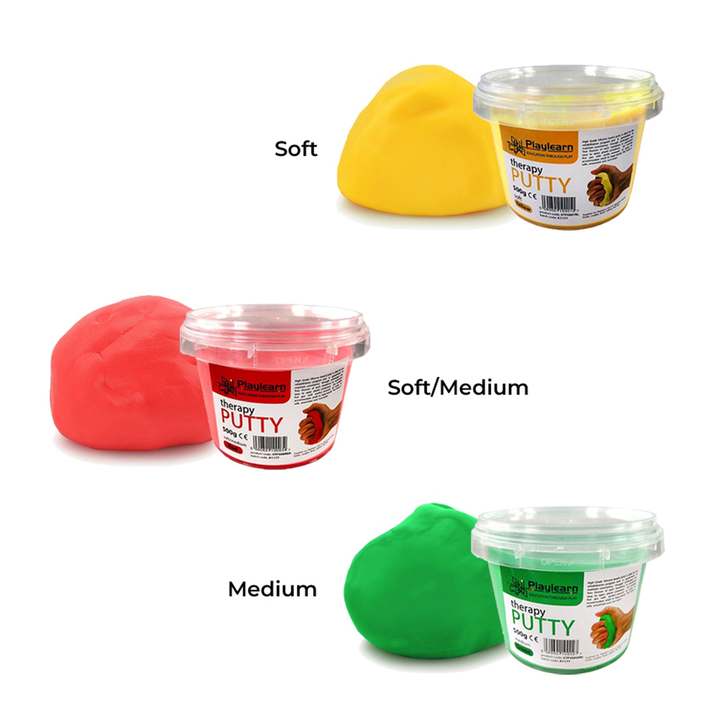 Therapy putty ( 5 Colours – 5 Strengths )