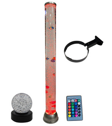 Bubble Tube & Remote 90cm, Wall Bracket & Light-Up Glitter Ball