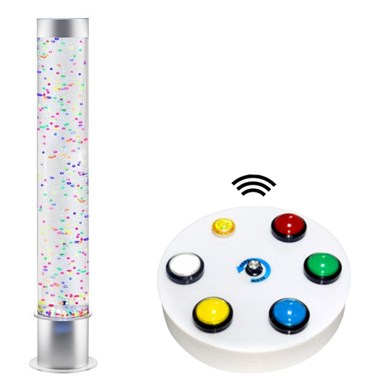 Bubble Tube 60cm Floating Balls Sensory LED Lamp Light With Remote Button Controller - SENsory Toys4U