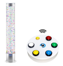 Bubble Tube 60cm Floating Balls Sensory LED Lamp Light With Remote Button Controller