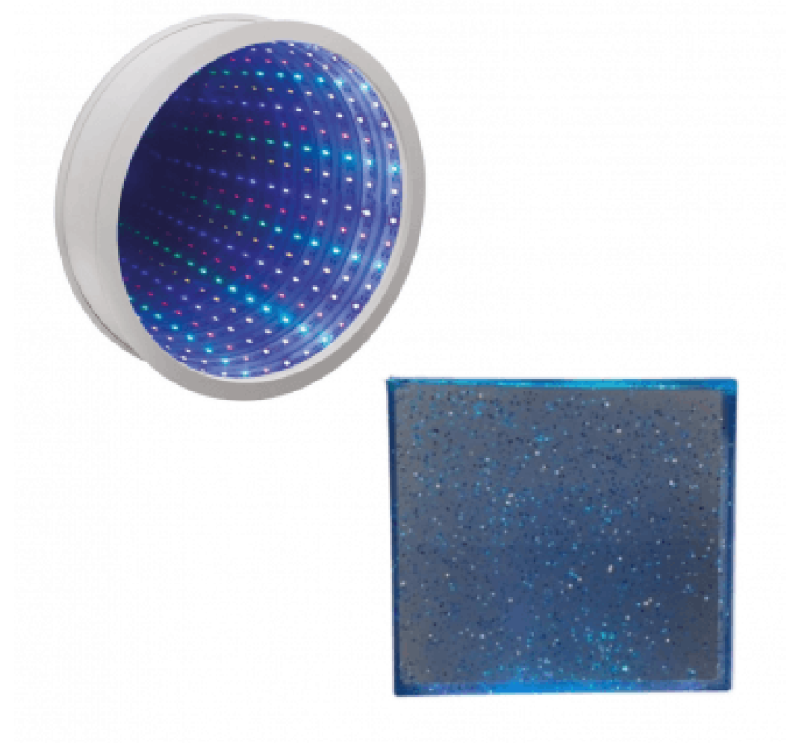 Glitter Filled Square & Infinity Mirror