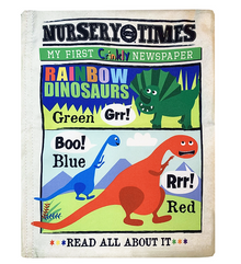 Nursery Times Crinkly Newspaper - Rainbow Dinosaurs