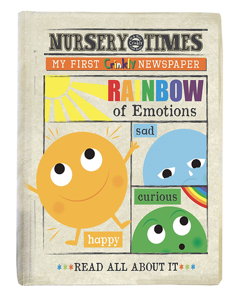 Nursery Times Crinkly Newspaper - Rainbow of Emotions