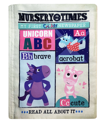 Nursery Times Crinkly Newspaper - Unicorns