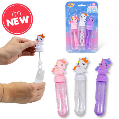 3pk Unicorn Mini Bubble Wands