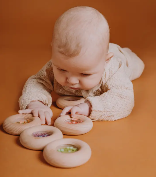 Petit Boum Sensory Toy Donut (Oranges)