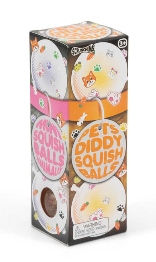 Scrunchems Pets Diddy Squish Ball - 3pk