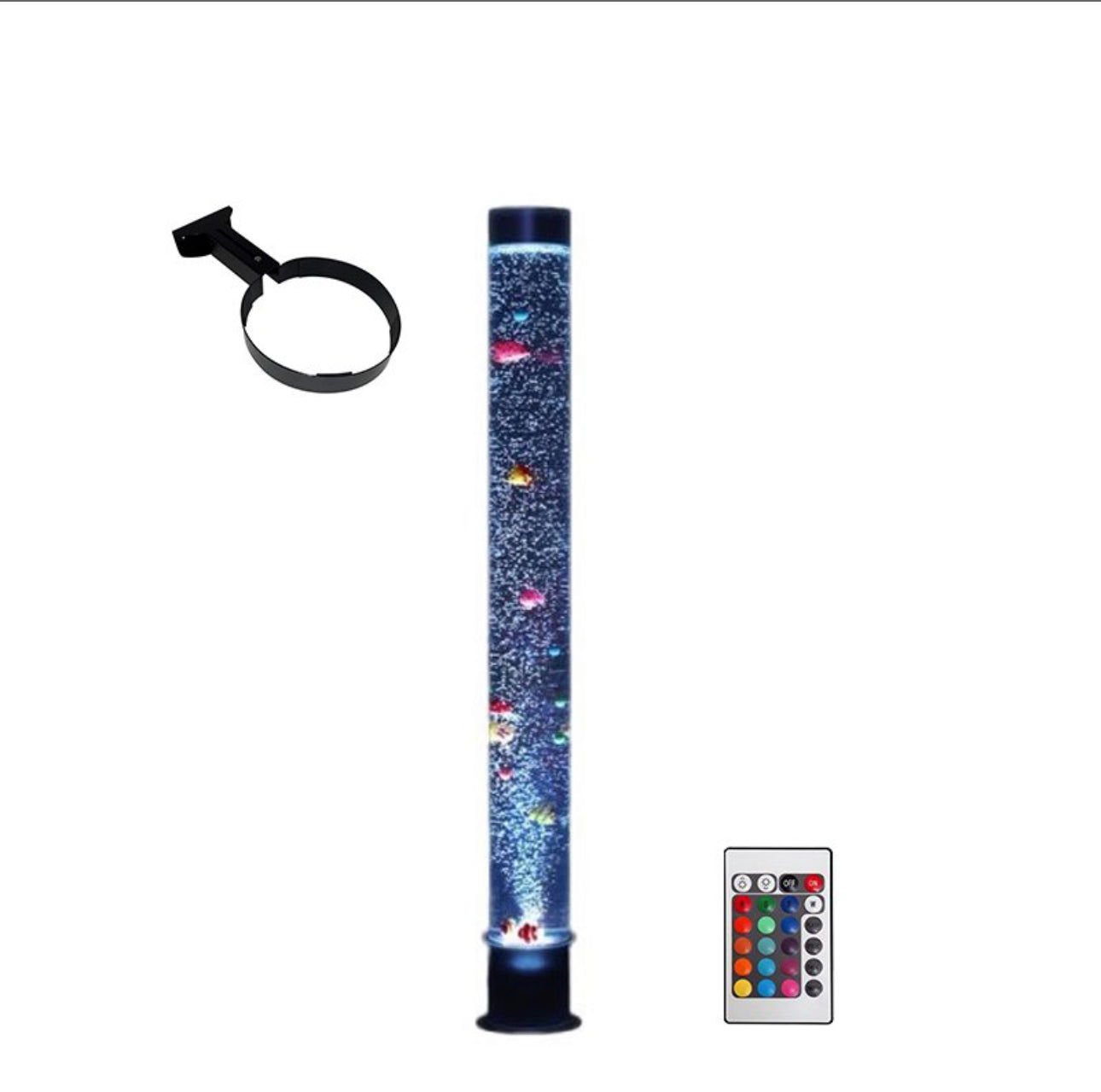 Bubble Tube Sensory Light Tube with Fish Remote & Bracket – 120cm