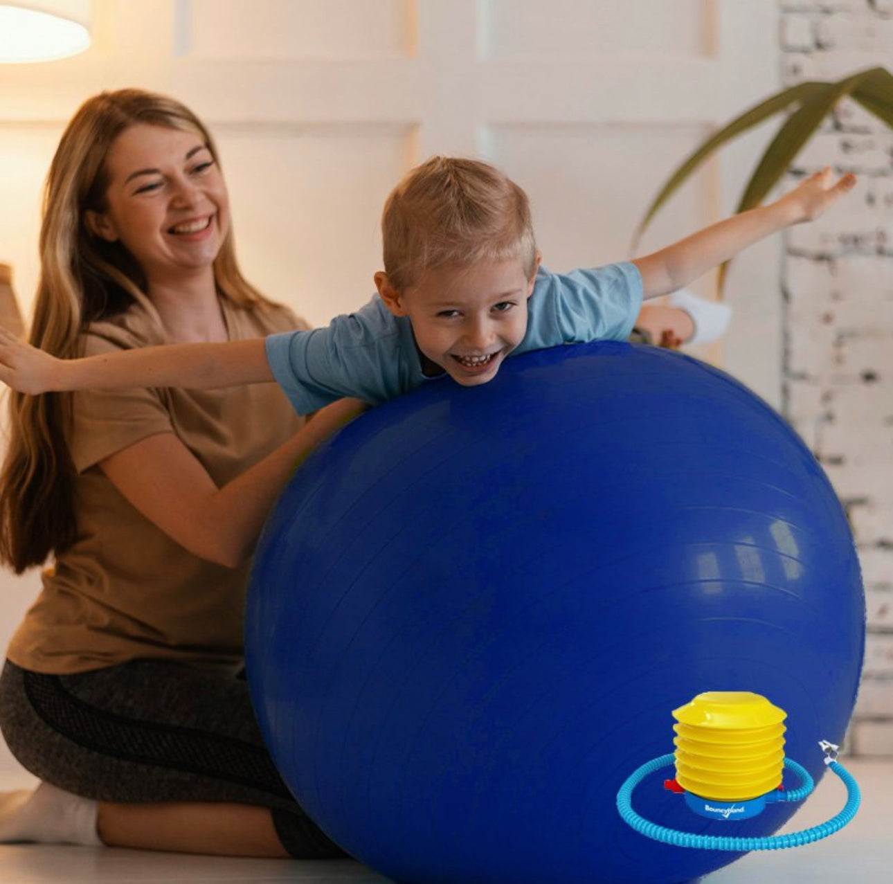 Blue Yoga Ball Chair for school, office, and home. Kids/Adults 55cm