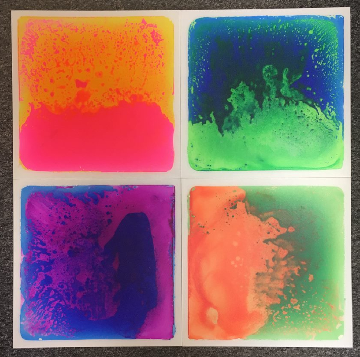 4 x UV Sensory Liquid Floor Tiles