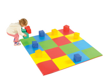 Multi-Coloured Square Mat and Blocks