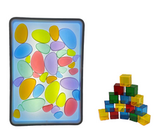 Light Up Board Panel 47cm with 70 Translucent Tactile Fidget Accessories