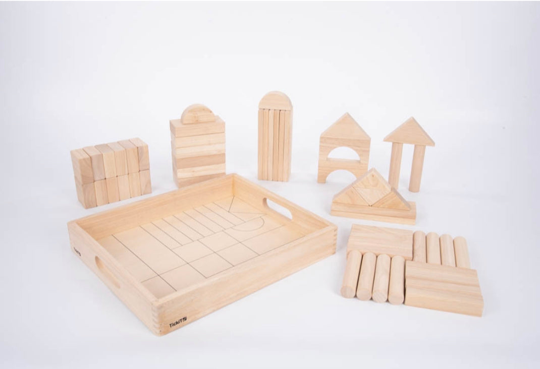 Wooden Jumbo Block Set - Pk54